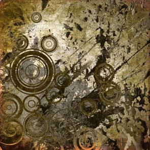 Grunge Dilapidated Photography Background Metal Circle Grey Backdrops