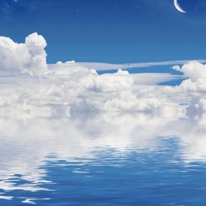 Blue Sky White Clouds Sea Abstract Photography Background Backdrops
