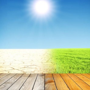 Dry Ground Prairie Sun Blue Sky Photography Backdrops Abstract Wood Floor Background