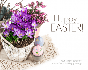 Photography Backdrops Purple Lily Flower Easter Eggs Background