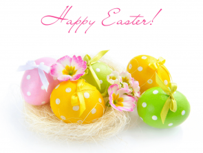 Happy Easter Pink White Flowers Photography Background Backdrops