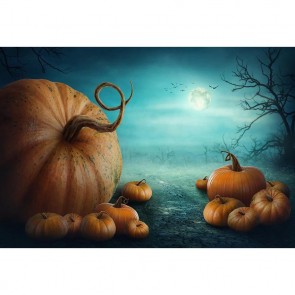 Halloween Photography Background Pumpkin Night Dead Tree Backdrops