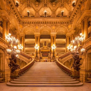Photography Background Gorgeous Stairs Lights Gorgeous Palace Backdrops