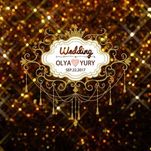 Photography Background Golden Wedding Sequin Backdrops For Party