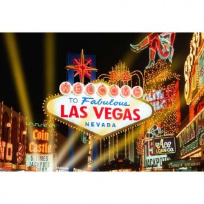 Las Vegas Photography Backdrops City Golden Lighting Night Background