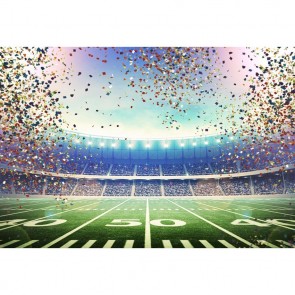 Sport Photography Background Colourful Ribbons Football Field Backdrops