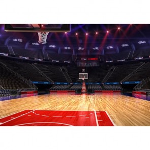 Sport Photography Background Basketball Courts Red Lights Backdrops