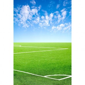 Sport Photography Background Football Field Lawn Blue Sky Backdrops