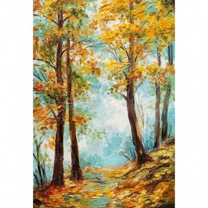 Photography Backdrops Jungle Trees Autumn Oil Painting Background