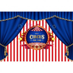 Photography Backdrops Blue Curtain Circus Custom White Background