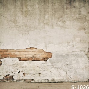 Photography Backdrops White Brick Wall Dilapidated Background