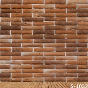 Photography Background Brown Brick Wall White Lines Backdrops