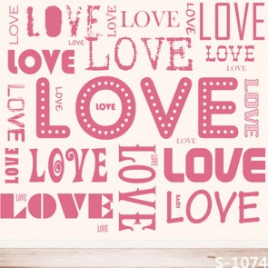 Photography Background Pink Love White Valentine's Day Backdrops
