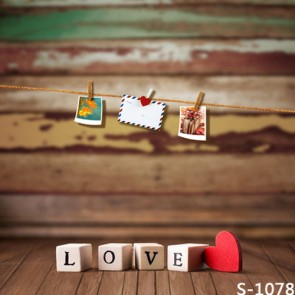 Photography Background Love Photo Valentine's Day Wood Floor Backdrops