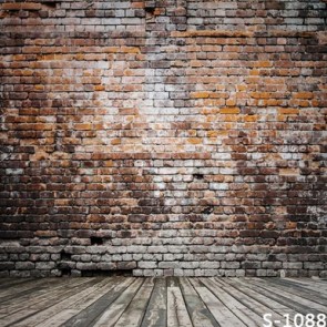 Photography Background White Brown Faded Brick Wall Wood Floor Backdrops