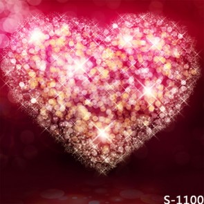 Photography Background Heart Shape Light Valentine's Day Red Backdrops