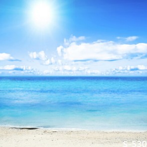 Photography Backdrops Ocean Blue Sky Beach Background For Photo Studio
