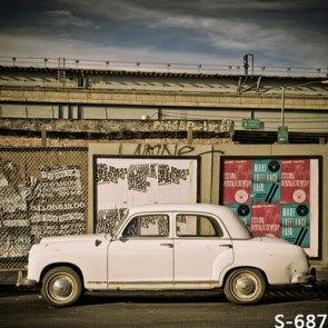 Photography Background White Car Street Backdrops For Photo Studio