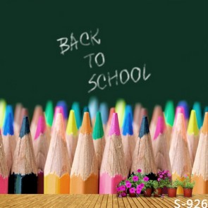 Photography Backdrops Colored Chalk Blackboard Back To School Wood Floor Background