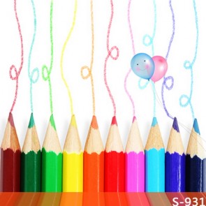 Photography Backdrops Colored Chalk Back To School White Background
