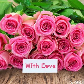 Photography Backdrops Pink Rose Bouquet Flowers Background