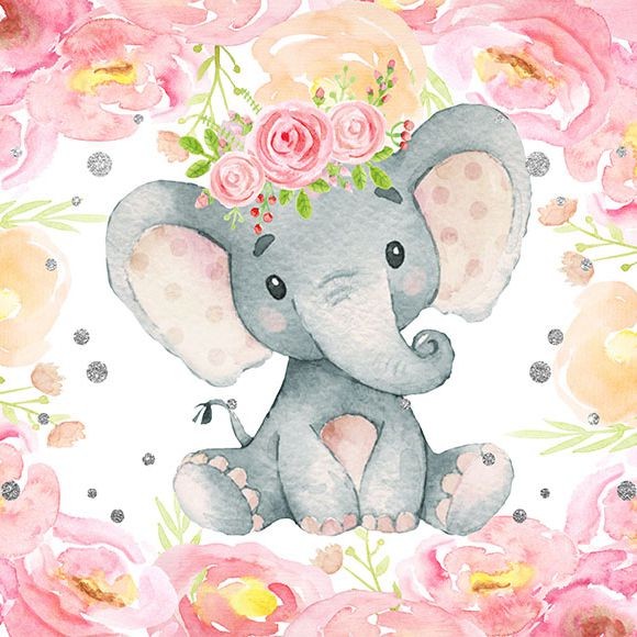 Fondos De Fotografia De Dibujos Animados Rosa Rosas Elefante Fondo Para Los Ninos